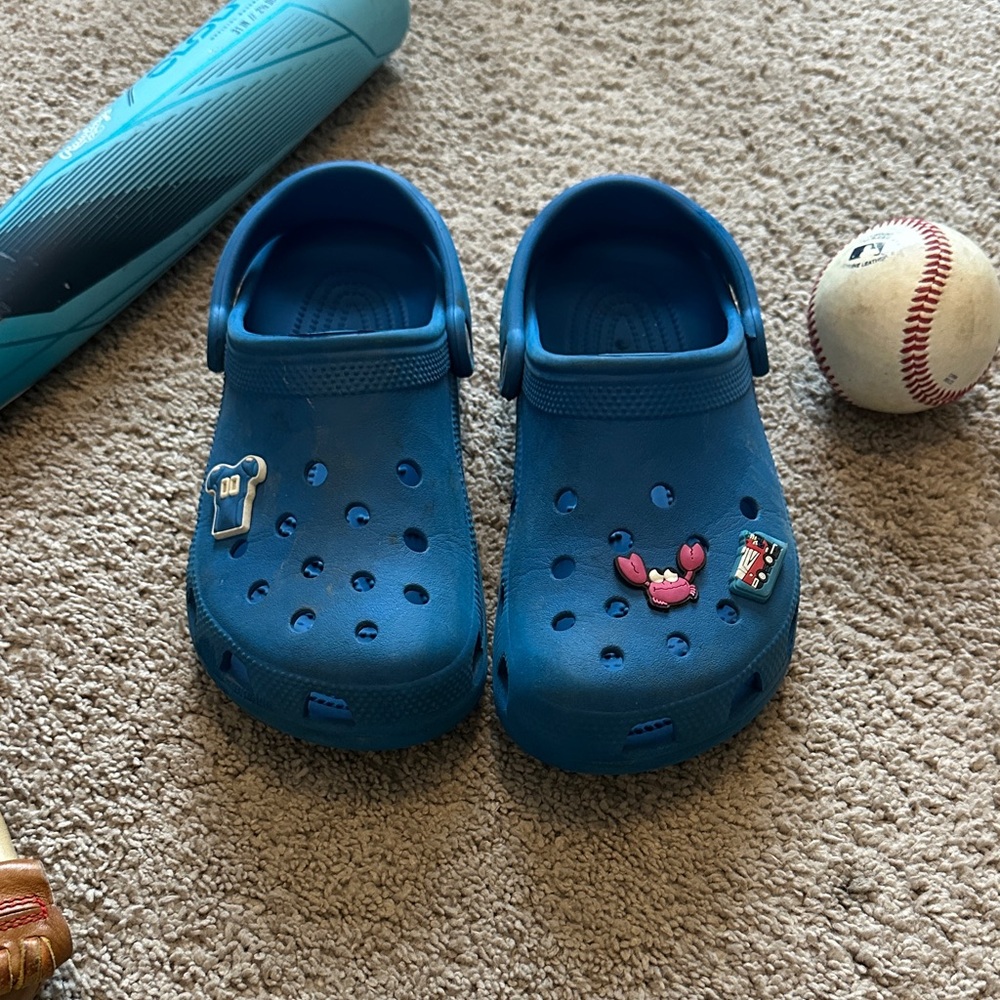 CROCS Kids Blue Sandals with Fun Charms